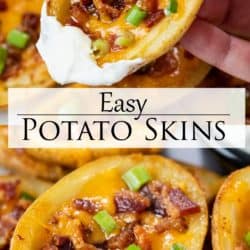 A labeled collage of Potato Skins.
